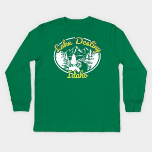 Lake Destiny, Idaho (White) Kids Long Sleeve T-Shirt